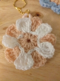 Crochet Flower Key Rings